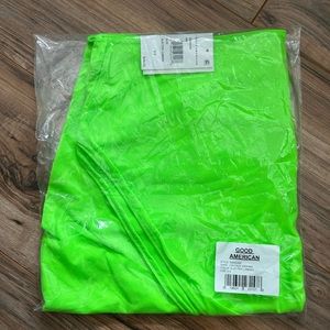 Good American Leg Daze Sarong electric lime size 0-4